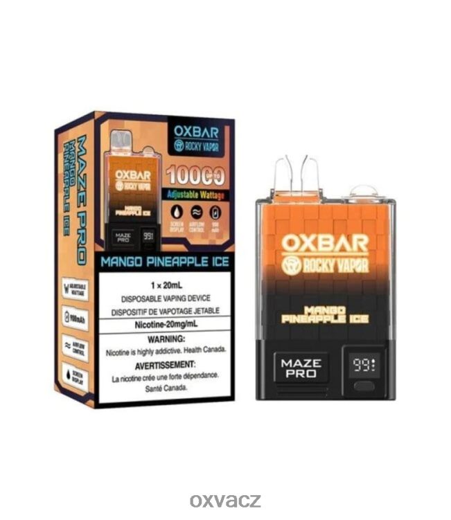 OXVA Disposable Vape - mango ananasový led D6826F29 OXVA OXBAR MAZE PRO 10000